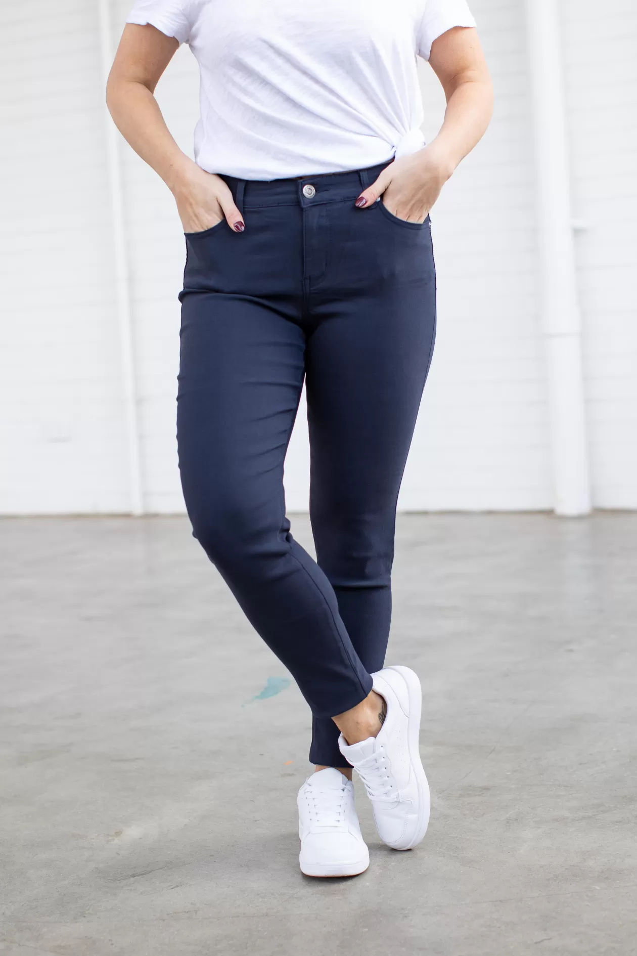 Proud Poppy Clothing Austin Ultra Stretch Jean Pants in Navy