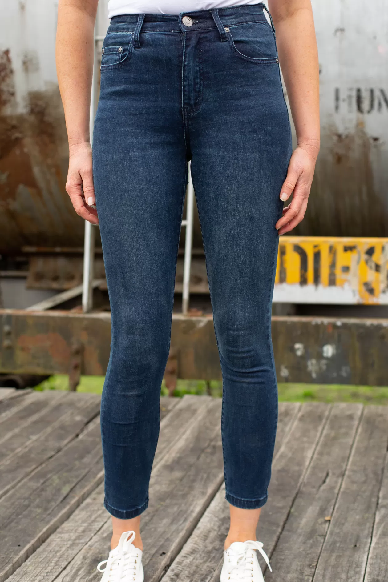 Proud Poppy Clothing Billie Jeans in Dark Blue