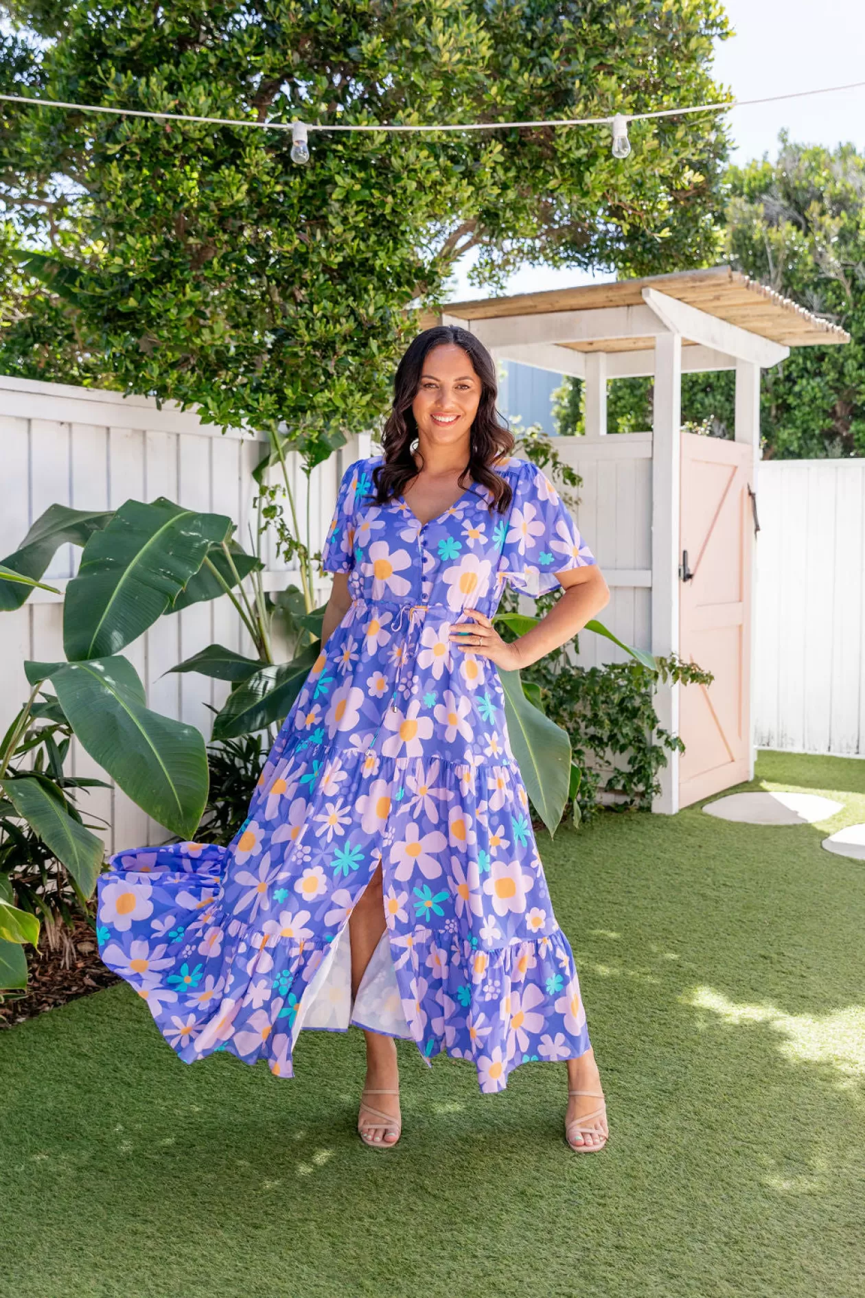 Proud Poppy Clothing Bonnie Dress in Lilac Daisies