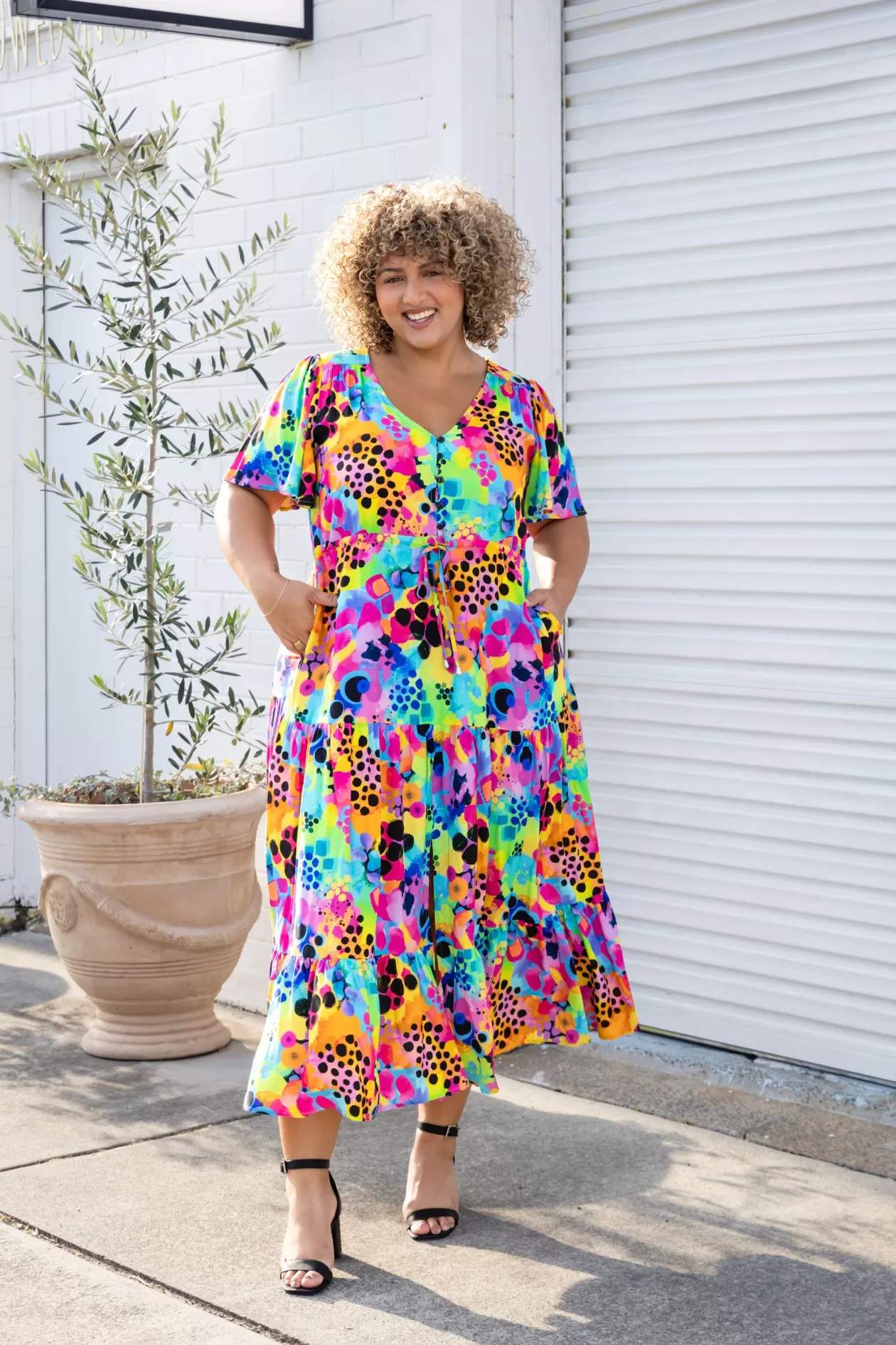 Proud Poppy Clothing Bonnie Maxi Dress in Messy Mind by Kasey Rainbow