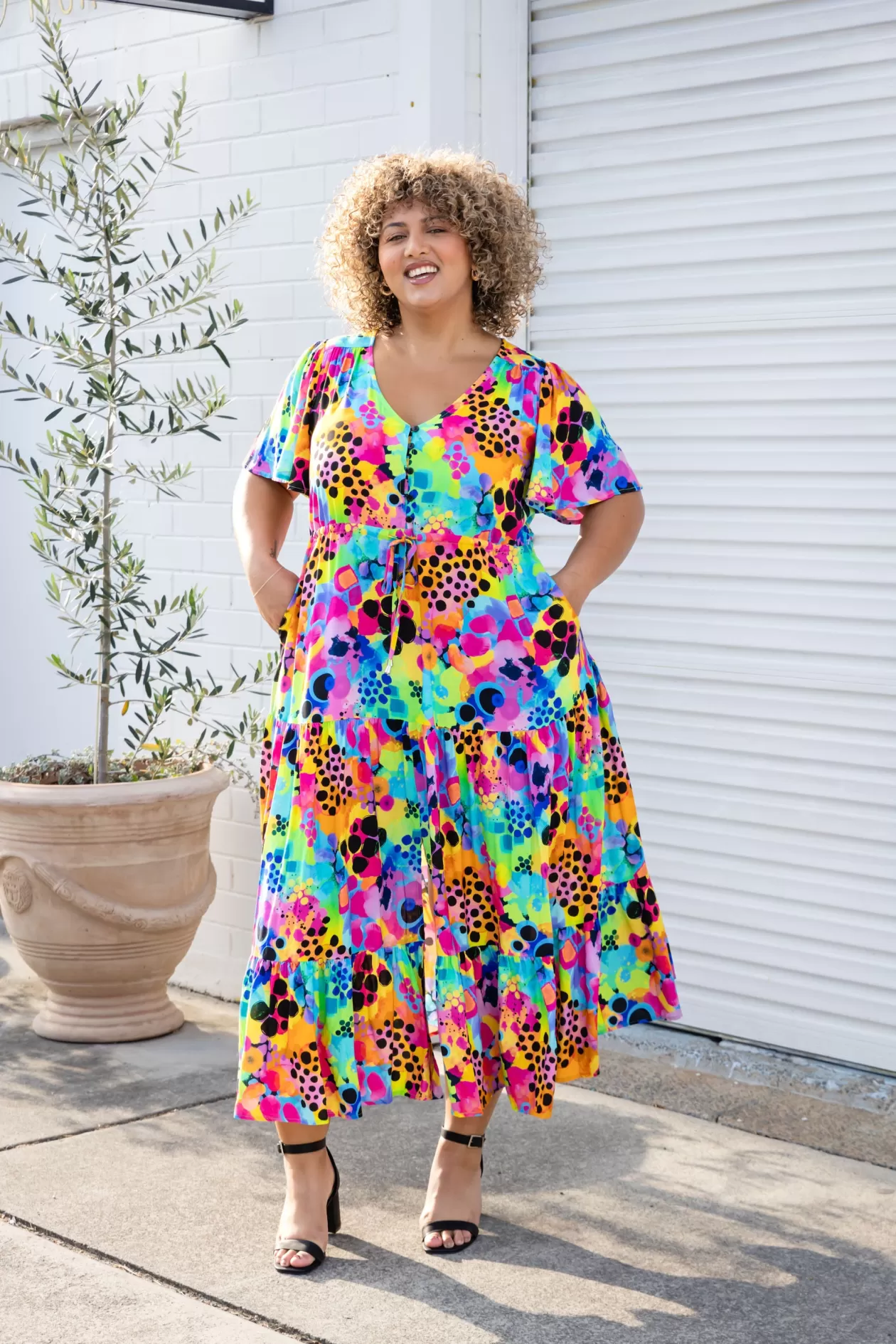 Proud Poppy Clothing Bonnie Maxi Dress in Messy Mind by Kasey Rainbow