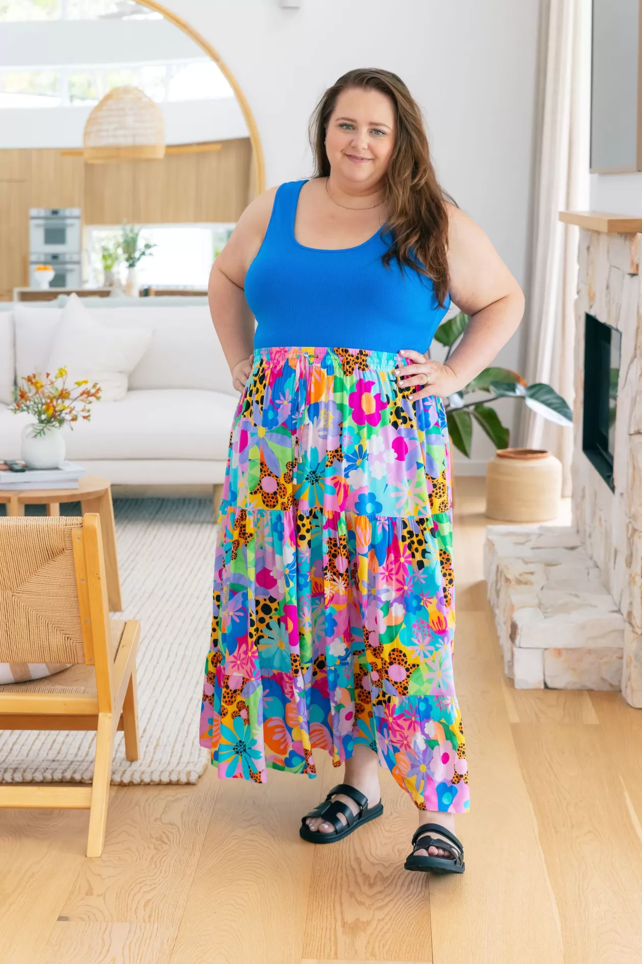 Proud Poppy Clothing Carrie Skirt in Floral Fancy by Kasey Rainbow