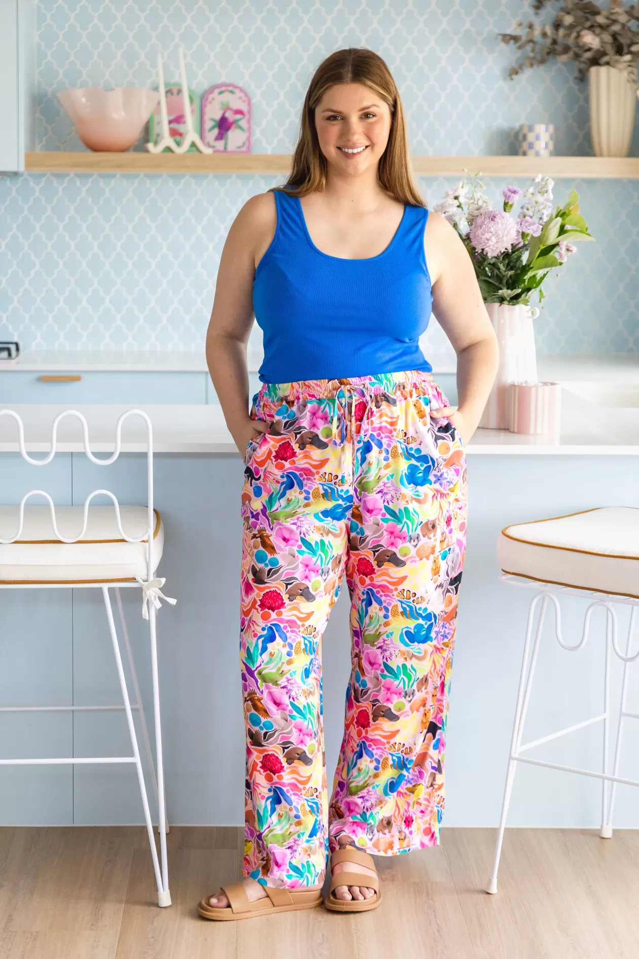 Proud Poppy Clothing Gina Pants in Aussie Lilac by Kasey Rainbow