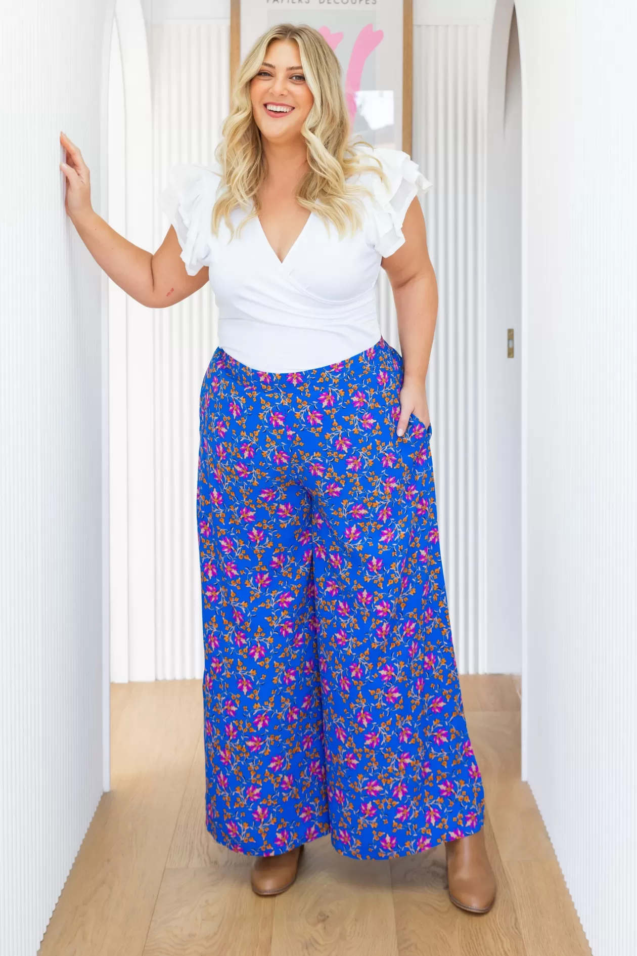 Proud Poppy Clothing Larsa Pants in Winter Blooms