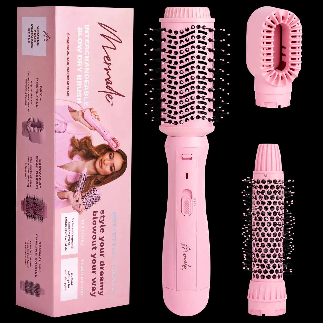 Proud Poppy Clothing Mermade Hair Interchangeable Blow Dry Brush