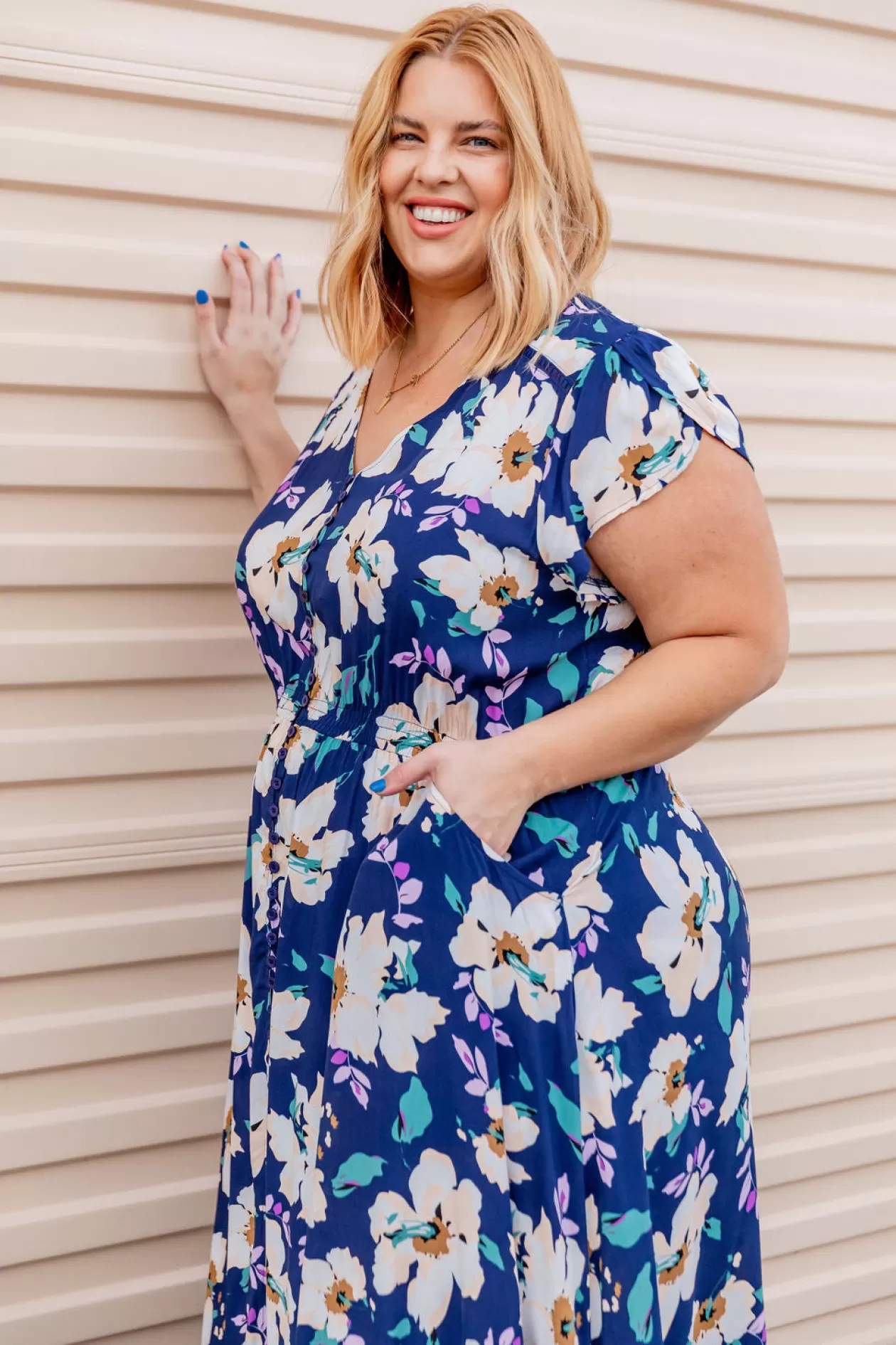 Proud Poppy Clothing Milly Navy Floral Maxi Dress