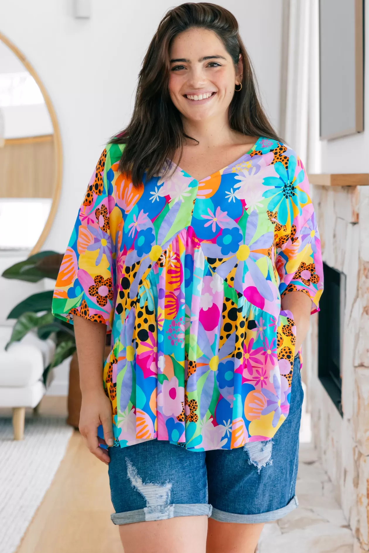 Proud Poppy Clothing Peak Top in Floral Fancy by Kasey Rainbow