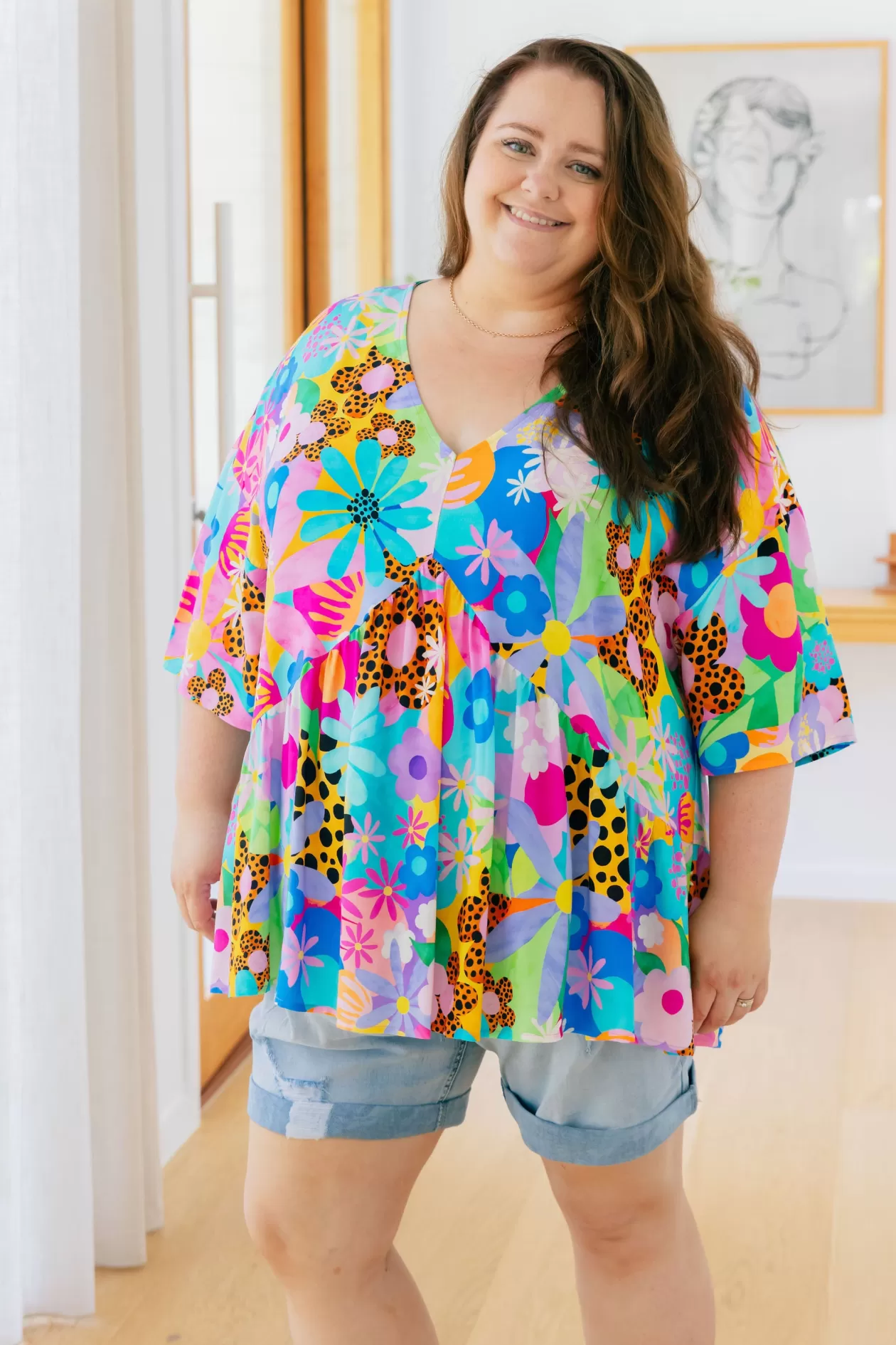 Proud Poppy Clothing Peak Top in Floral Fancy by Kasey Rainbow