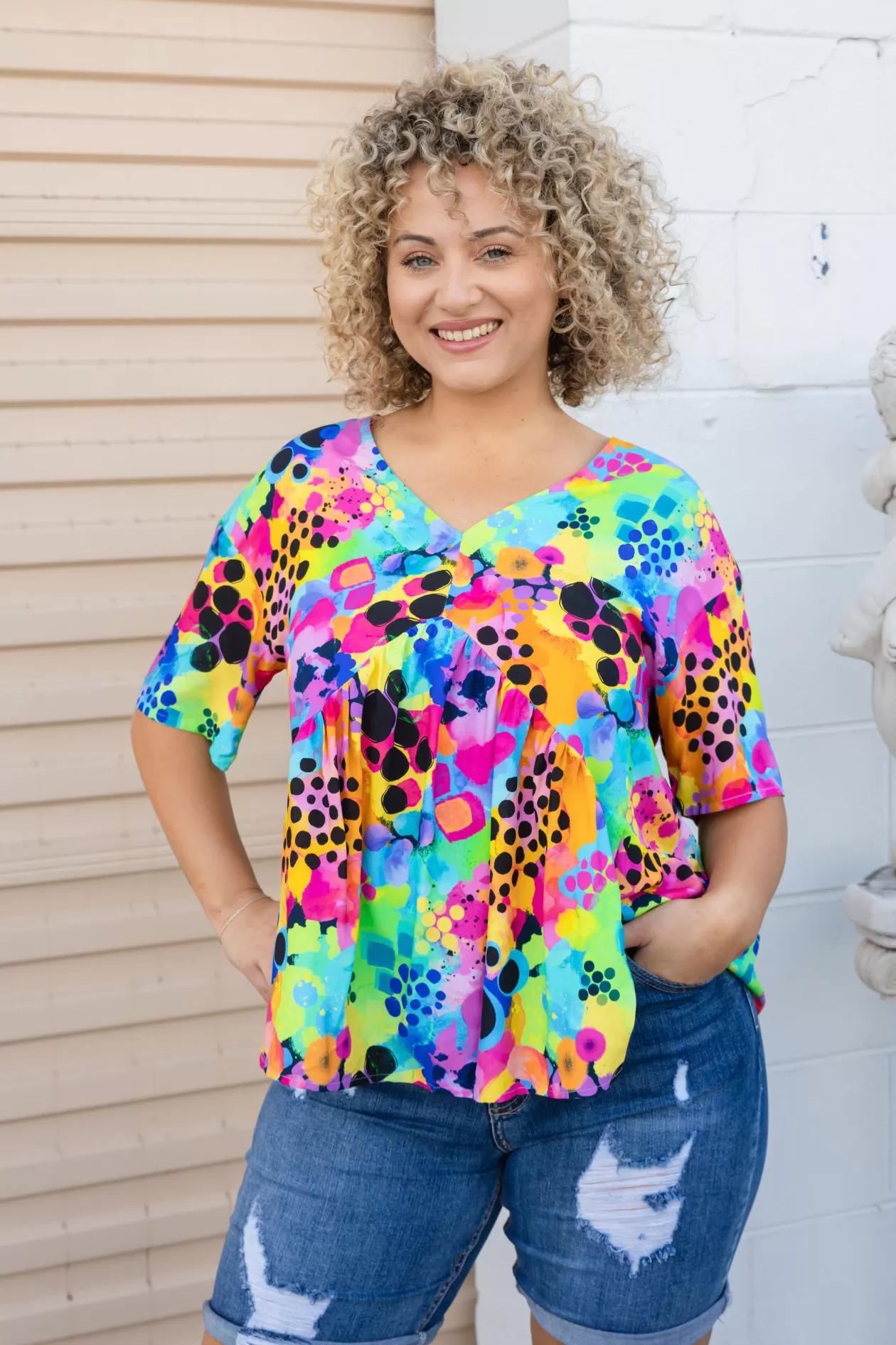 Proud Poppy Clothing Peak Top in Messy Mind by Kasey Rainbow