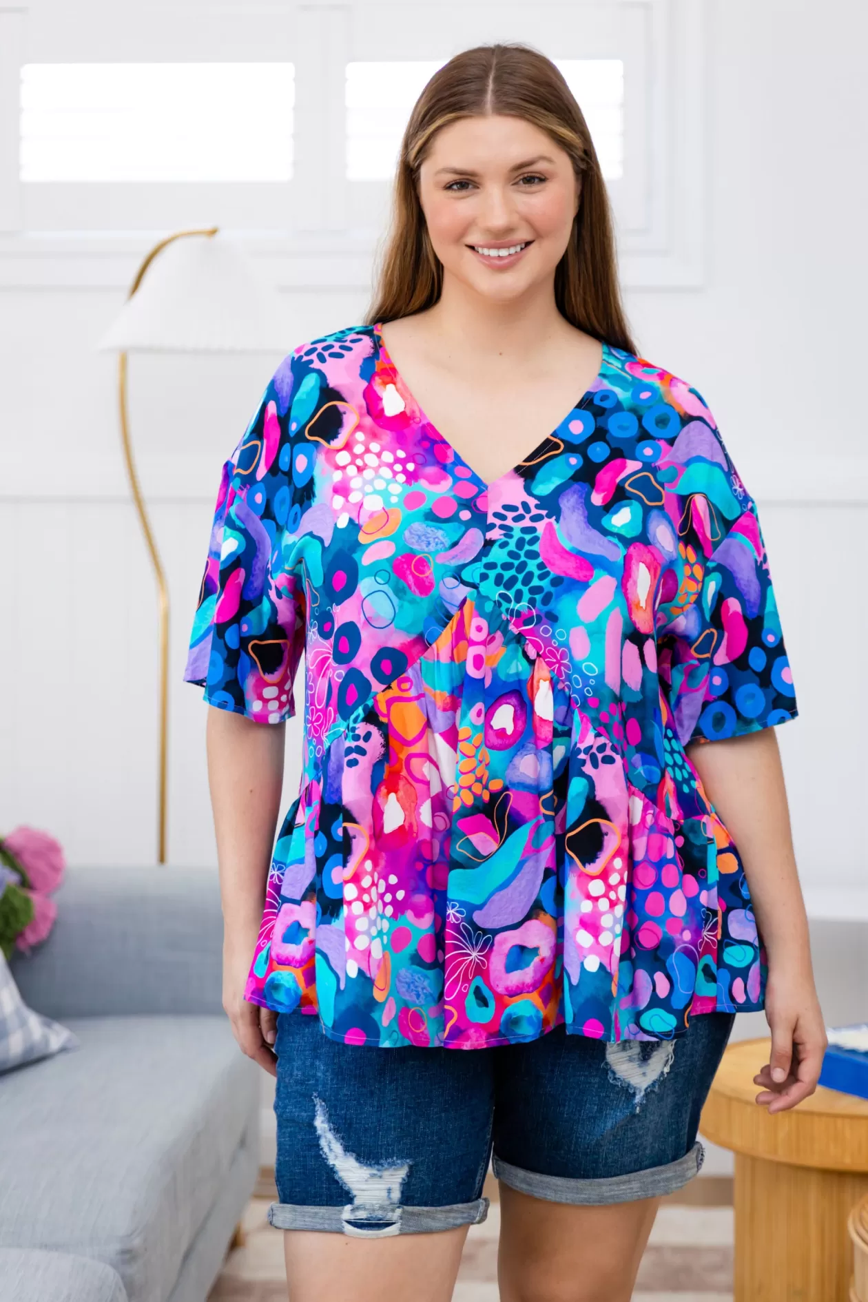 Proud Poppy Clothing Peak Top in Midnight Safari by Kasey Rainbow