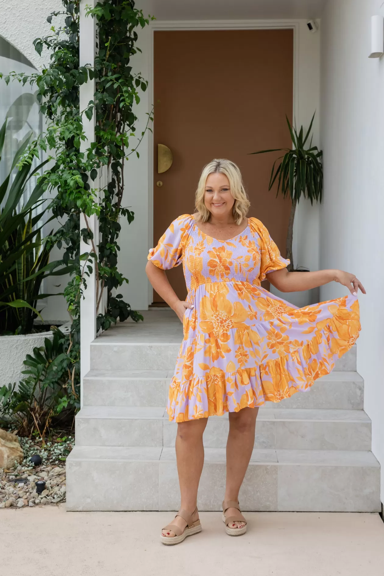 Proud Poppy Clothing Peri Party Dress in Honey Bloom