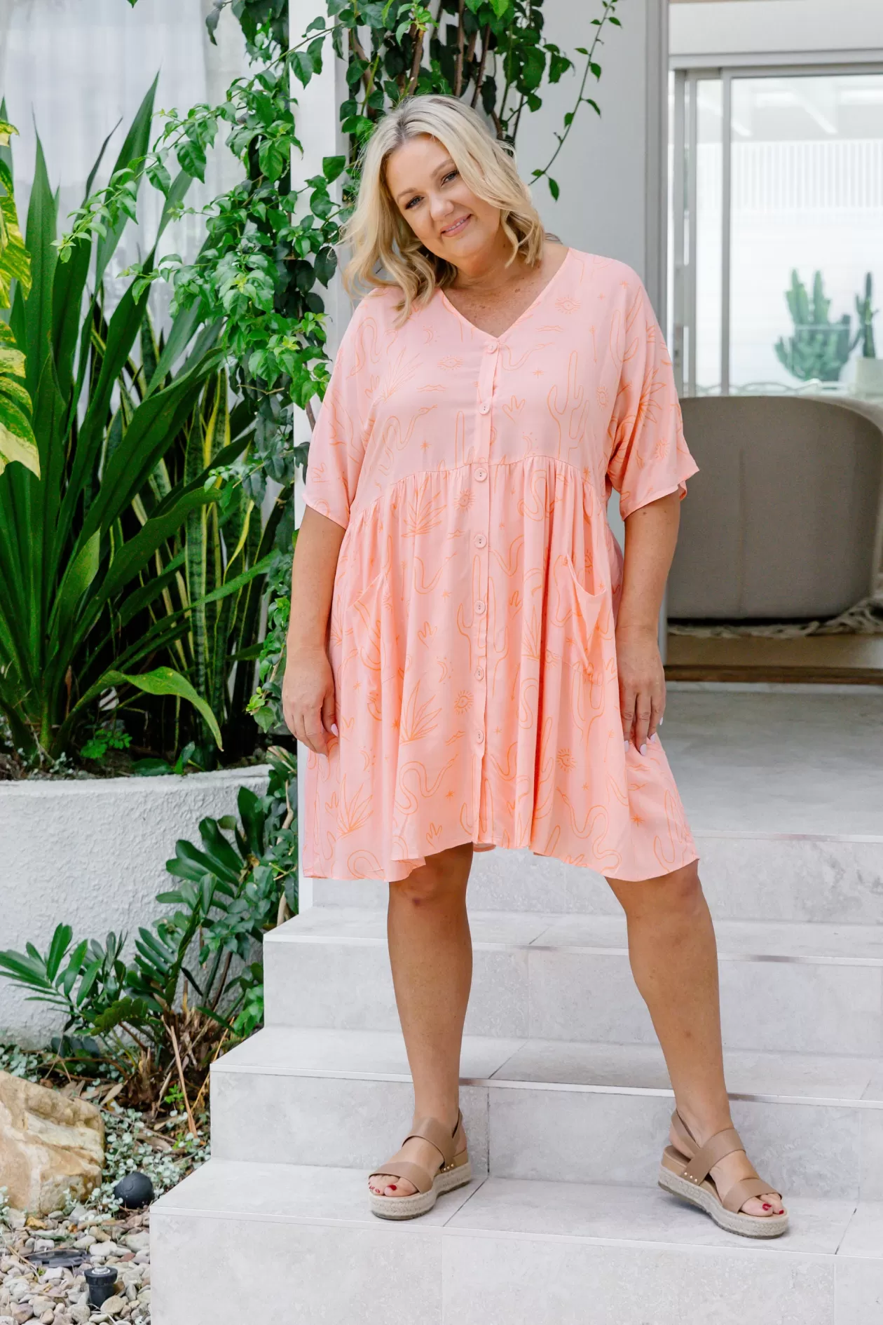 Proud Poppy Clothing Piper Dress in Orange Sahara