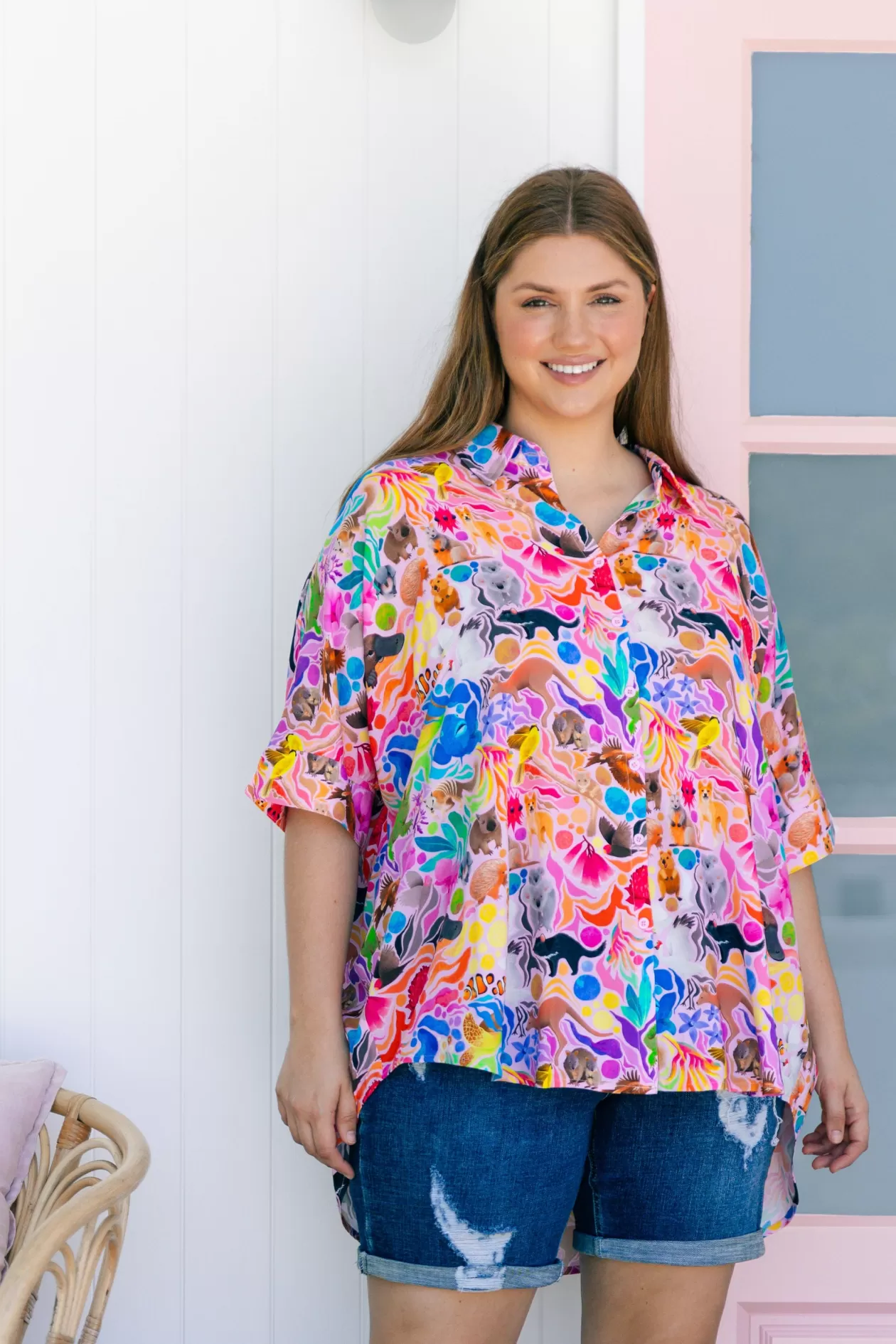 Proud Poppy Clothing Tammin Shirt in Aussie Lilac by Kasey Rainbow