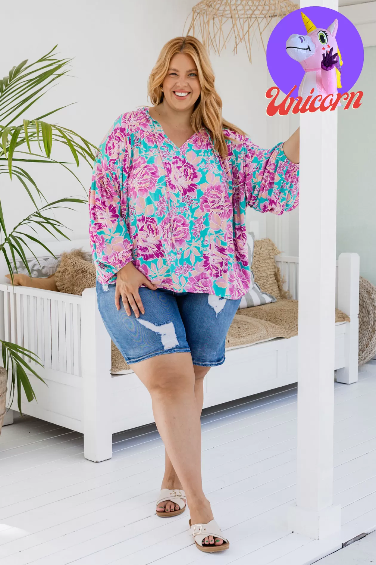 Proud Poppy Clothing *UNICORN* Amira Blouse in Destiny Print